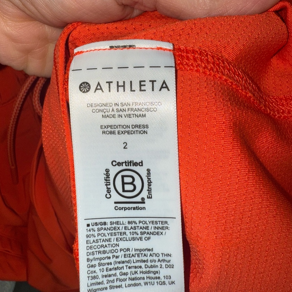 Athleta Orange athletic Dress with Zipper - Picture 9 of 9